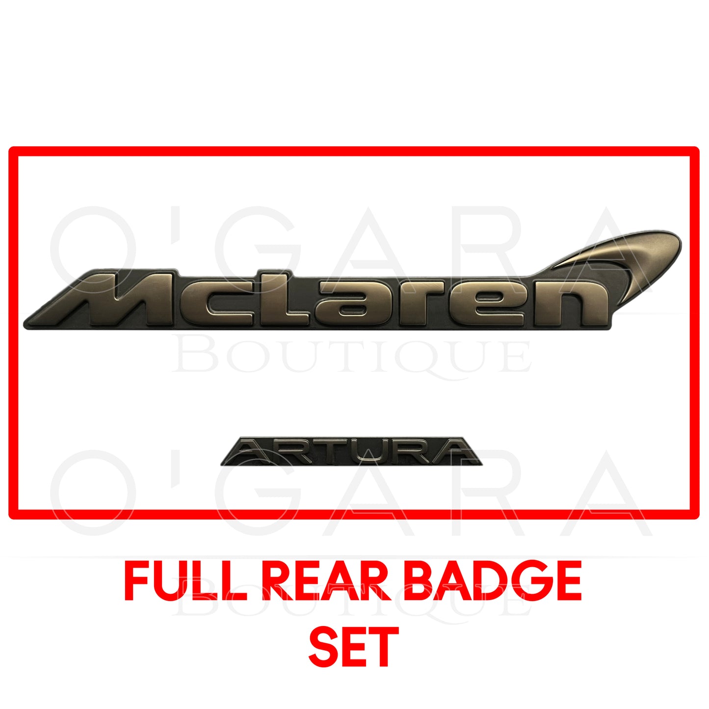 McLaren Artura Stealth REAR Badge Emblem