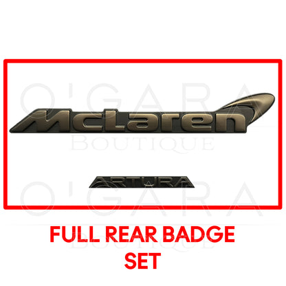 McLaren Artura Stealth REAR Badge Emblem