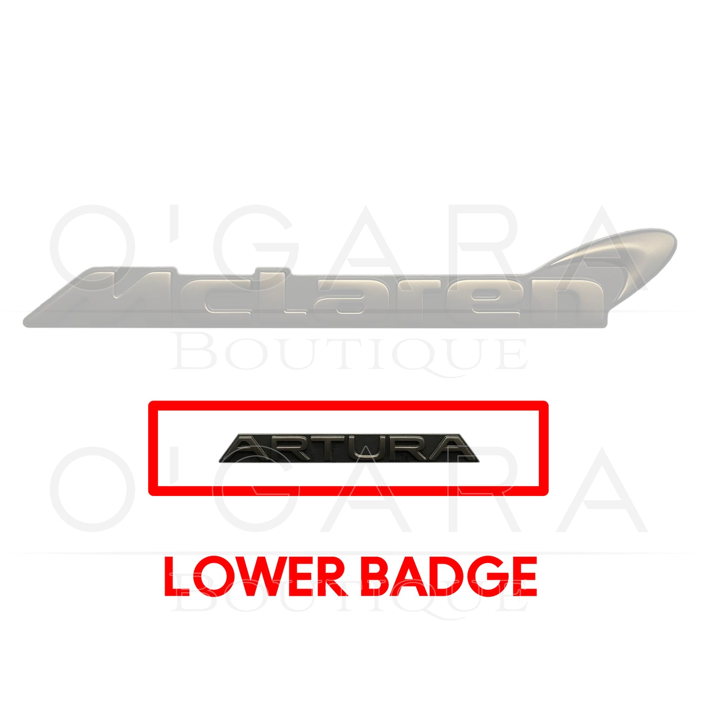 McLaren Artura Stealth REAR Badge Emblem