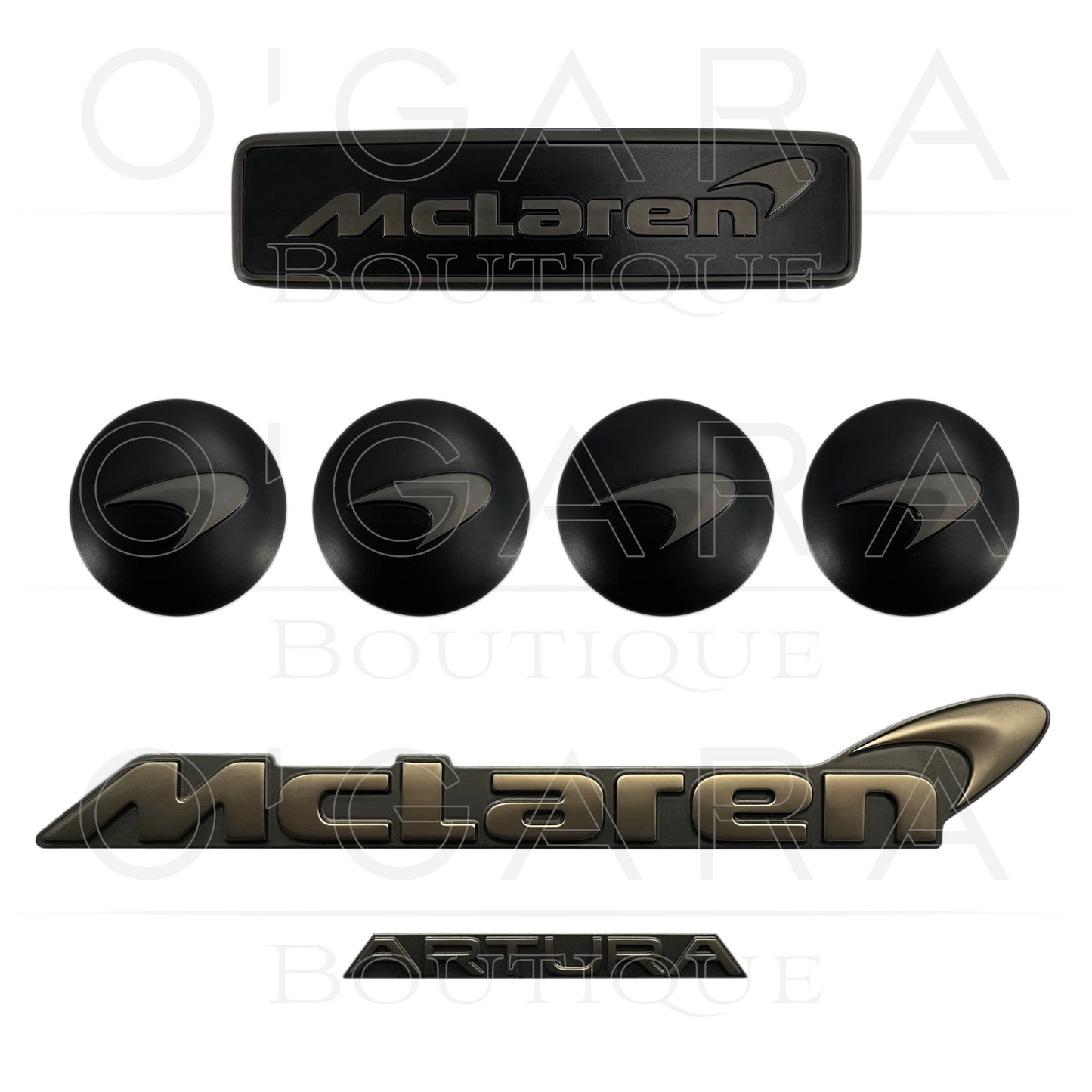 McLaren Artura FULL STEALTH Badging and Hub Caps Package