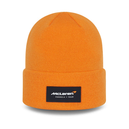 McLaren F1 New Era Essential Cuff Beanie - Papaya
