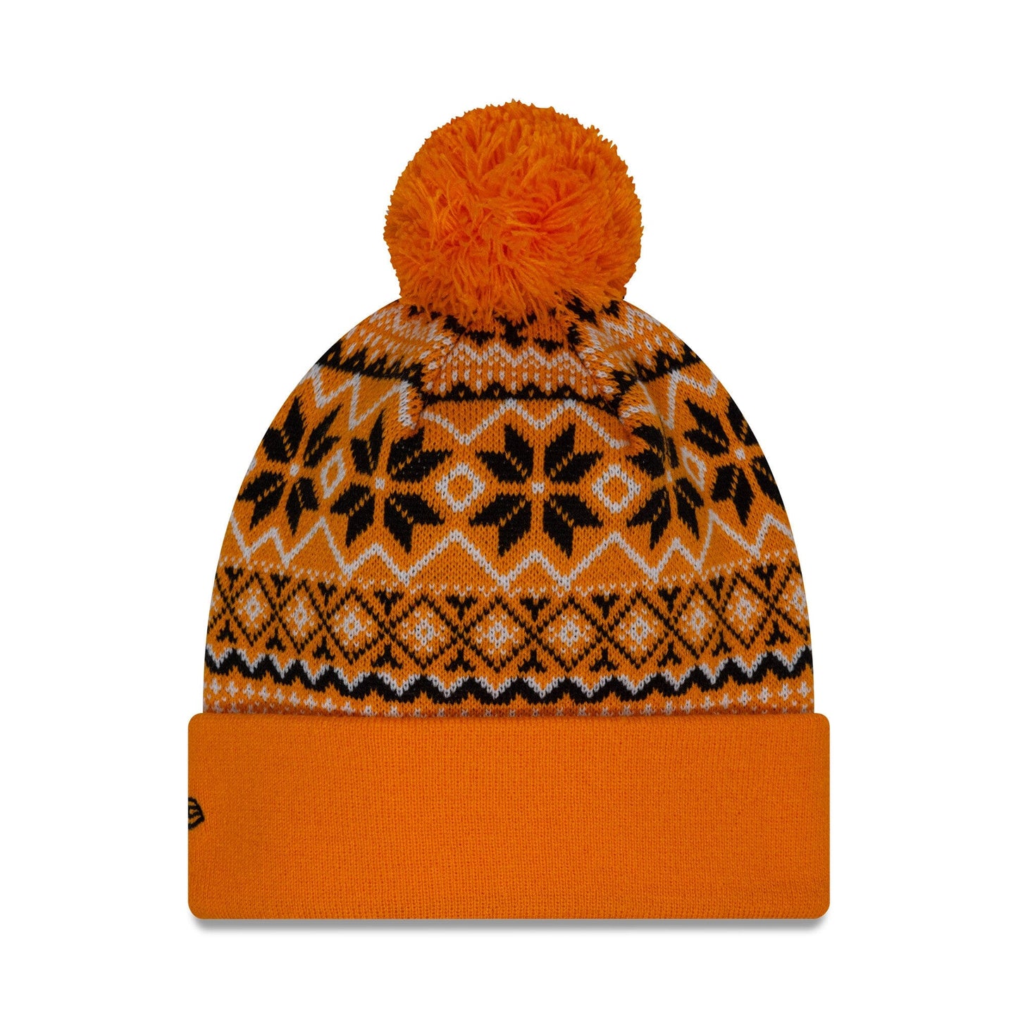 McLaren F1 New Era Limited Edition Holiday Cuff Bobble Beanie - Papaya