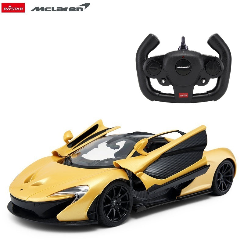 1:14 Scale RC McLaren P1 Yellow RC Large Racing Hypercar Supercar Radio Controlled Rastar Toy Car Kids Children